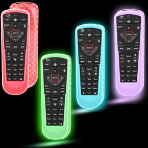 4 Pack Remote Cover for Dish Network Remote Control 52.0/54.0, Silicone TV Remote Case Skin Sleeve Glow in The Dark