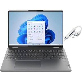 Lenovo Yoga 7i مقاس 16 بوصة WUXGA 2 في 1 كمبيوتر محمول بشاشة تعمل باللمس | معالج Intel Core i7-1335U | Intel Iris Xe | ذاكرة الوصول العشوائي 16 جيجابايت DDR5 | 1024 جيجابايت SSD | إضاءة خلفية | بصمة الإصبع | Windows 11 Pro | حزمة مع محور USB 3.0