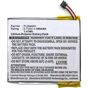 Synergy Digital Smart Home Battery, Compatible with Nest GB-S10-284449-0100 Smart Home, (Li-Pol, 3.7V, 380 mAh) Ultra High Capacity, Replacement for Nest TL284443 Battery