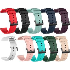 Bands Compatible with iTech Fusion 2 /2S / 2R Smart Watch Bands for Women, Breathable Adjustable Sport Wristband Soft Silicone Straps for iTech Fusion 2 Smartwatch-Straps 10Pack