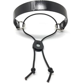 Waterproof Black High Flex E Bungee Sure Fit Quick On/Off Full Grip E Collar Strap- 1 Inch Wide- Dogtra ARC