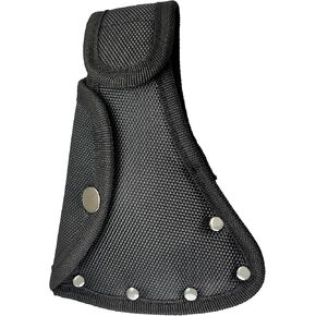 1 Piece Axe Sheath Leather Case Black Double Buckle Axe Protector Shaft Cover Shaft Sleeve for Outdoor Hiking and Outdoor Work (17.5x12.5CM)