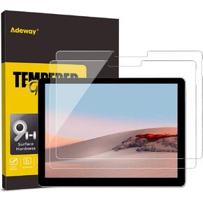 Adeway [2 Pack] Microsoft Surface Go 3/2/1 Screen Protector, Tempered Glass/Ultra Sensitive, 9H Hardness,Compatible for Surface Go