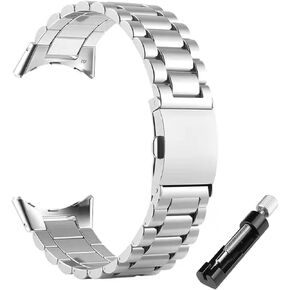 Stainless Steel Bands Compatible with Google Pixel Watch 3 45mm/41mm Pixel Watch2/ Pixel Watch Replacement Wristband Men