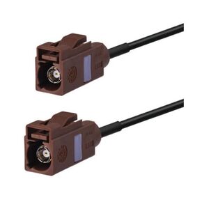 Fakra Cable Fakra F Connector Female to Female Straight Extension Cable 1M for Automotive GPS Connection Fakra Female Connector F Type Brown Pigtail CableCar Antenna Extension Cable Fakra 1M