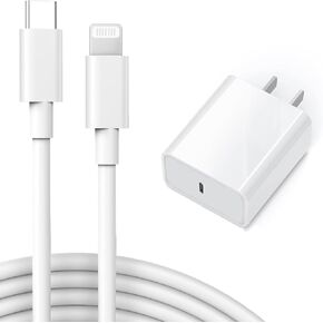 Airpods 2nd Gen Charger, Fast Charger Fit for Apple AirPods Pro 1st, Apple AirPods 2nd/3rd Generation, AirPods Max 20W Type C Charger Charging Block and 6.6Ft USB-C to L Adapter Power Cord Cable