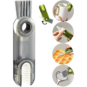 1pc 3 in 1 Bottle Cup Lid Brush Straw Cleaner Tools Multi-Functional Crevice Cleaning Brush Clean Brushes for Tiny Bottle Nursing Bottle Cups Cover