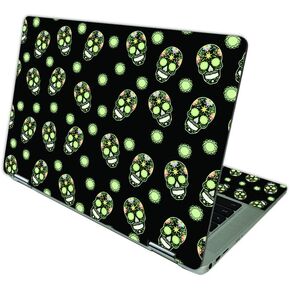 MightySkins Skin Compatible with HP Chromebook x360 14 (2021) - Nighttime Skulls | Protective, Durable, and Unique Vinyl Decal wrap Cover | Easy to Apply, Remove, and Change Styles | Made in The USA
