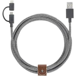 Native Union - 6.5' Micro USB/Lightning Cable - Zebra
