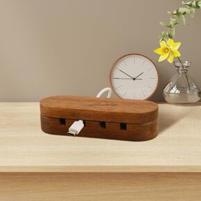 Wooden Cable Clips, Cord Organizer Cable Management, Cable Organizers USB Cable Holder Wire Organizer Cord Clips, Cord Holder for Desk Car Home and Office
