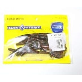 Luck E Strike Curtail Worms AT337-044R Watermelon/Pep/Neon 6"