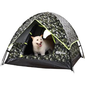 Blue Dog Tent, Portable Indoor/Outdoor Dog House, Dog Bed with Soft Pad - 42 X 42 X 32 Inches