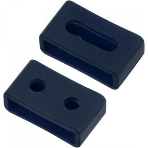 uxcell Watch Band Strap Loops, Rubber Replacement Fastener Rings Silicone Watch Holder Keeper for 20mm Width Watch Band, Black 2 Pcs