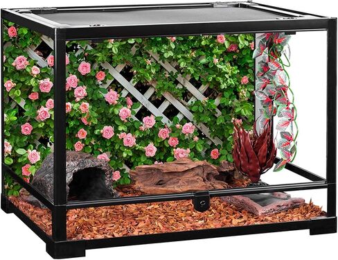 YongFoto Reptile Terrarium Background 72x24 inch Reptile Tank Background Botanical Plant Green Leaves Vine Wall Reptile Habitat Background Bearded Dragon Fish Tank Aquarium Background Backdrop in Kuwait
