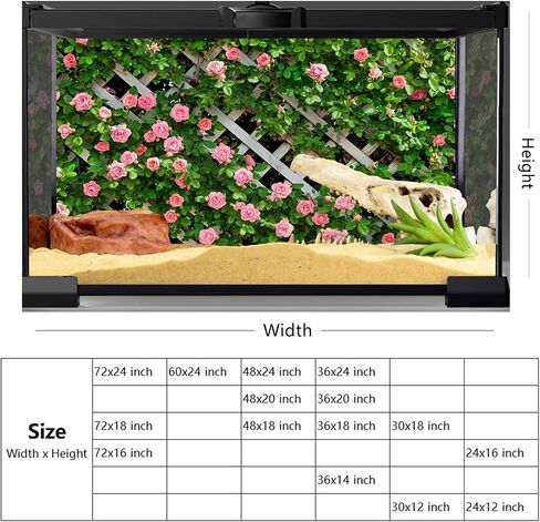 YongFoto Reptile Terrarium Background 72x24 inch Reptile Tank Background Botanical Plant Green Leaves Vine Wall Reptile Habitat Background Bearded Dragon Fish Tank Aquarium Background Backdrop in Kuwait