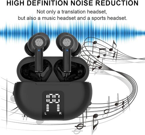 Language Translator Earbuds Two Way Real-time Translator Device with 144 Languages Instant Online Translator 2024 Voice Translation with APP Fit for iOS & Android in Kuwait