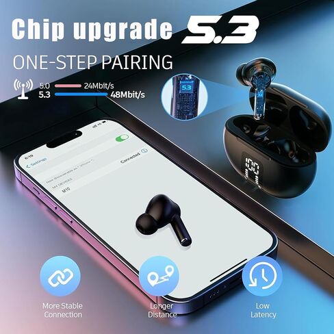 Language Translator Earbuds Two Way Real-time Translator Device with 144 Languages Instant Online Translator 2024 Voice Translation with APP Fit for iOS & Android in Kuwait