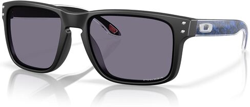 Oakley Men's OO9102 Holbrook Square Sunglasses, Matte Crystal Black/Prizm Black Polarized, 57 mm in Saudi Arabia