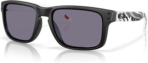 Oakley Men's OO9102 Holbrook Square Sunglasses, Matte Crystal Black/Prizm Black Polarized, 57 mm in Saudi Arabia