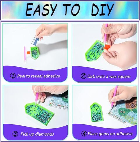 4 Pack Winter Christmas Diamond Painting Kits for Adults Beginners,5D Christmas Gnome Car Candles Diamond Art Kit,DIY Full Round Drill Diamond Dot Gem Art Kits for Adults,Home Wall Decor 9.8x13.8 Inch in Saudi Arabia