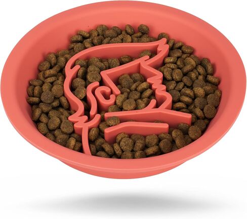 Dog Slow Feeder Brown Bowl Dog'nald Trump Design - 2024 Edition - Premium Food Grade Silicone - Interactive Slow Feeder & Lick Mat - Dishwasher Safe - Anti-Slip - Fun & Engaging Design for Dogs in Saudi Arabia