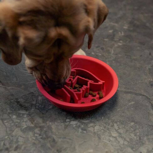 Dog Slow Feeder Brown Bowl Dog'nald Trump Design - 2024 Edition - Premium Food Grade Silicone - Interactive Slow Feeder & Lick Mat - Dishwasher Safe - Anti-Slip - Fun & Engaging Design for Dogs in Saudi Arabia