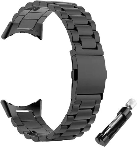 أساور من الفولاذ المقاوم للصدأ متوافقة مع ساعة جوجل بيكسل 3 45 ملم/41 ملم بيكسل واتش 2/ بيكسل ساعة بديلة للرجال in Kuwait