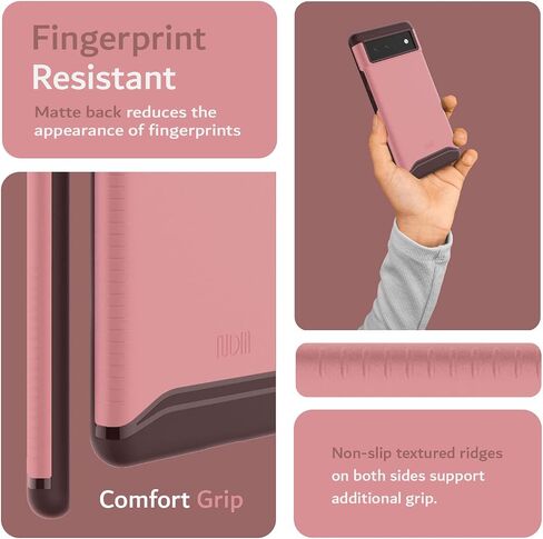 TUDIA DualShield مصممة لحافظة Google Pixel 6 (2021)، [دمج] مقاومة للصدمات من الدرجة العسكرية رفيعة وشديدة التحمل بطبقة مزدوجة لحماية قوية لحافظة هاتف Pixel 6 - أخضر هنتر in Saudi Arabia