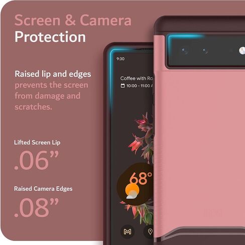 TUDIA DualShield مصممة لحافظة Google Pixel 6 (2021)، [دمج] مقاومة للصدمات من الدرجة العسكرية رفيعة وشديدة التحمل بطبقة مزدوجة لحماية قوية لحافظة هاتف Pixel 6 - أخضر هنتر in Saudi Arabia