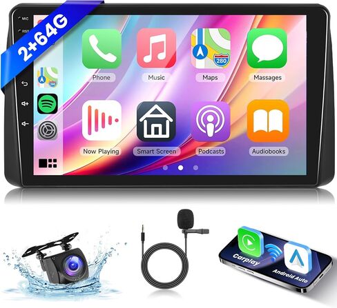 [2G+64G] راديو سيارة Android لسيارة Dodge Grand Caravan 2011-2020 لسيارة Chrysler Grand Voyager 2011-2015 Wireless Carplay Android Auto، Hodozzy 9 بوصة ستيريو سيارة مع نظام تحديد المواقع/WiFi/Bluetooth، FM RDS، وصلة مرآة in Kuwait