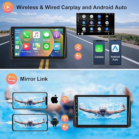 [2G+64G] راديو سيارة Android لسيارة Dodge Grand Caravan 2011-2020 لسيارة Chrysler Grand Voyager 2011-2015 Wireless Carplay Android Auto، Hodozzy 9 بوصة ستيريو سيارة مع نظام تحديد المواقع/WiFi/Bluetooth، FM RDS، وصلة مرآة in Kuwait