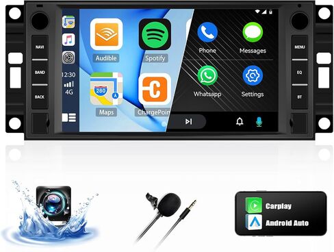 SIXTOP [1+32G] Android Car Stereo for Dodge Grand Caravan Jeep Wrangler JK Grand Cherokee Chrysler Chevrolet with Carplay Android Auto 7 inch Touch Screen FM RDS HiFi Bluetooth GPS+AHD Camera&MIC in Saudi Arabia
