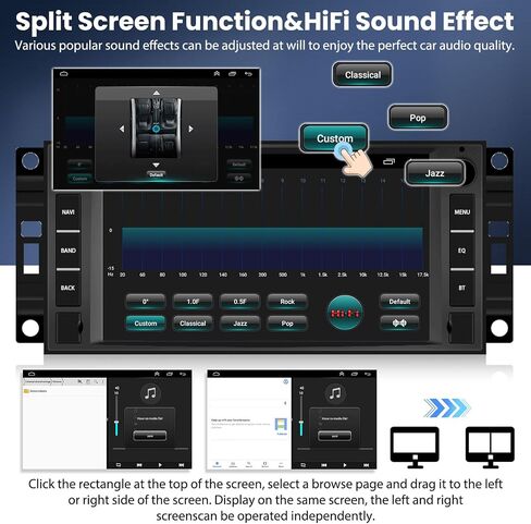 SIXTOP [1+32G] Android Car Stereo for Dodge Grand Caravan Jeep Wrangler JK Grand Cherokee Chrysler Chevrolet with Carplay Android Auto 7 inch Touch Screen FM RDS HiFi Bluetooth GPS+AHD Camera&MIC in Saudi Arabia