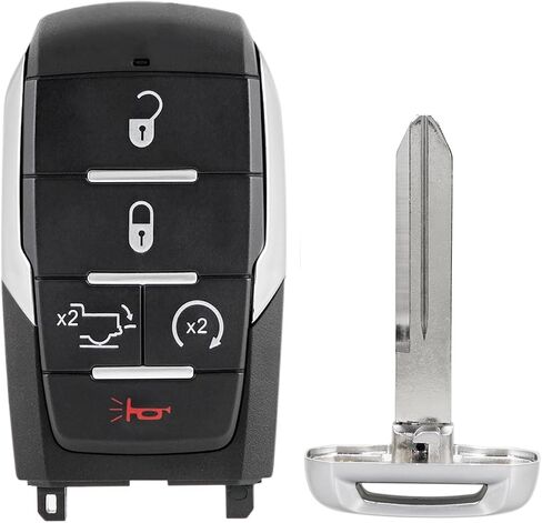 Key Fob Remote Replacement Fits for Dodge Ram 1500 2019 2020 2021 2022 2023 2024 4 Buttons 433MhzSmart Key Fob FCC ID: OHT-4882056 P/N: 68442907 68291689 (5 Buttons) in Kuwait
