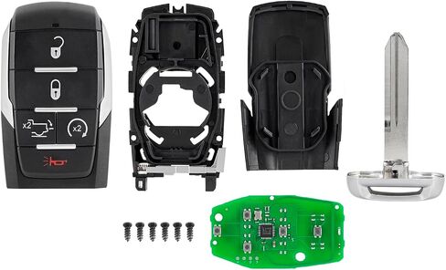 Key Fob Remote Replacement Fits for Dodge Ram 1500 2019 2020 2021 2022 2023 2024 4 Buttons 433MhzSmart Key Fob FCC ID: OHT-4882056 P/N: 68442907 68291689 (5 Buttons) in Kuwait