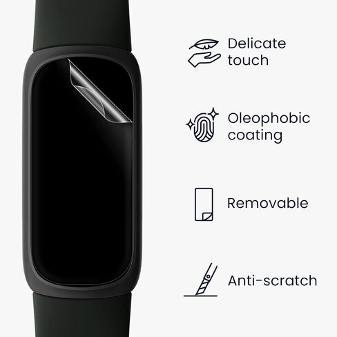 kwmobile Screen Protectors Compatible with Fitbit Inspire 3 - Set of 3X Clear TPU Films - Transparent in Saudi Arabia