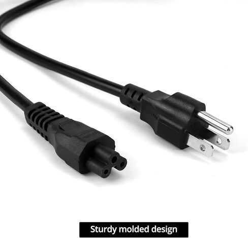 QWORK 2 سلك طاقة للكمبيوتر المحمول - 6FT، 18AWG Universal 3 Prong AC Cable، NEMA 5-15P إلى IEC 60320 C5 لأجهزة الكمبيوتر المحمولة وأجهزة التلفزيون والطابعات، 125 فولت، سلك 10 أمبير in Saudi Arabia