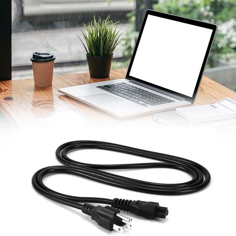 QWORK 2 سلك طاقة للكمبيوتر المحمول - 6FT، 18AWG Universal 3 Prong AC Cable، NEMA 5-15P إلى IEC 60320 C5 لأجهزة الكمبيوتر المحمولة وأجهزة التلفزيون والطابعات، 125 فولت، سلك 10 أمبير in Saudi Arabia