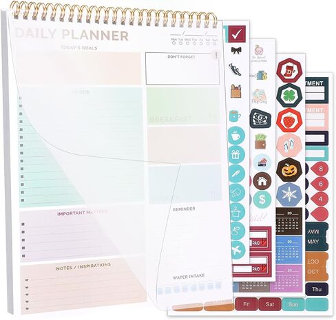 to Do List Notepad, 104 Pages 8.3 * 11'' to Do List Notebook Undated Daily Planner Notepad with Task Checklist Home Office School Supplies in Saudi Arabia