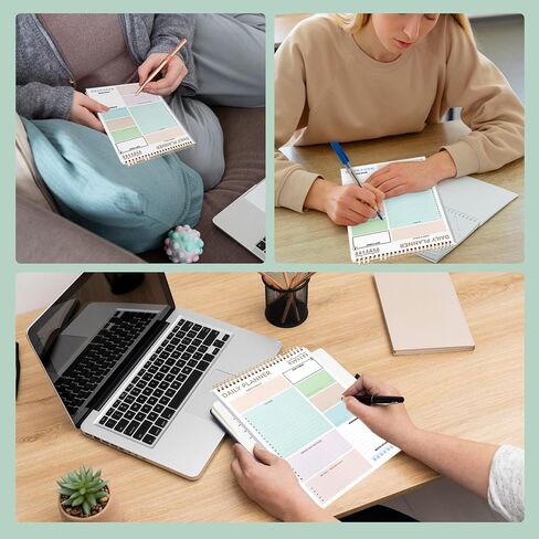 to Do List Notepad, 104 Pages 8.3 * 11'' to Do List Notebook Undated Daily Planner Notepad with Task Checklist Home Office School Supplies in Saudi Arabia