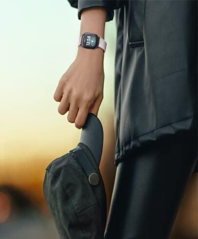 أحزمة جلدية من Attbbon متوافقة مع أحزمة ساعة Fit bit Versa 3/Fit bit Sense للنساء والرجال، سوار بديل ناعم قابل للتنفس وقابل للتعديل لـ Versa 3/Sense in Saudi Arabia