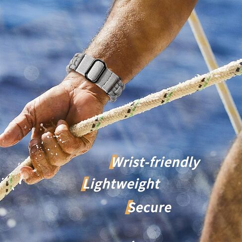 Handmade Survival Paracord band Compatible with Samsung Galaxy Watch Ultra 47mm Watch,Soft Nylon Elastic Braided Adjustable Sport Loop Strap for Galaxy Watch Ultra Men Women in Saudi Arabia