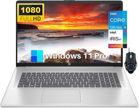 HP 2024 Newest Business Laptop, 17.3" FHD Display, 13th Gen Intel Core i5-1335U(10-Core, Up to 4.6GHz), 16GB RAM, 1TB SSD,Anti-Glare,Backlit KB, HDMI, WiFi 6, HD Webcam, Windows 11 Pro, with Mouse in Saudi Arabia