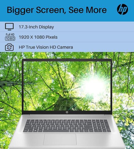 HP 2024 Newest Business Laptop, 17.3" FHD Display, 13th Gen Intel Core i5-1335U(10-Core, Up to 4.6GHz), 16GB RAM, 1TB SSD,Anti-Glare,Backlit KB, HDMI, WiFi 6, HD Webcam, Windows 11 Pro, with Mouse in Saudi Arabia