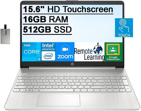 HP 2024 Newest Business Laptop, 17.3" FHD Display, 13th Gen Intel Core i5-1335U(10-Core, Up to 4.6GHz), 16GB RAM, 1TB SSD,Anti-Glare,Backlit KB, HDMI, WiFi 6, HD Webcam, Windows 11 Pro, with Mouse in Saudi Arabia