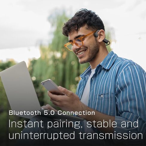 سماعات توصيل العظام 2024، سماعات أذن بلوتوث لاسلكية مفتوحة مع ميكروفون، بطارية طويلة الأمد 8 ساعات، مقاومة للماء، مريحة للغاية للرياضة والجري وصالة الألعاب الرياضية والأنشطة الخارجية in Kuwait