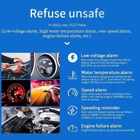 Car Auto OBD2 + GPS Systerm Display, Universal Multifunction Digital Car Speed Projector HUD Display for Car Modified Accessory in Saudi Arabia