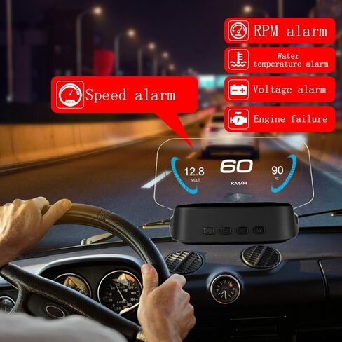 Car Auto OBD2 + GPS Systerm Display, Universal Multifunction Digital Car Speed Projector HUD Display for Car Modified Accessory in Saudi Arabia