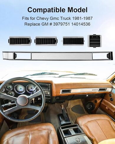 A/C Dash Vents Set Fits for Chevy Gmc Truck 1981-1987 Replace GM #3979751 14014536, Air Conditioning Center Dash Vent 4pcs in Saudi Arabia