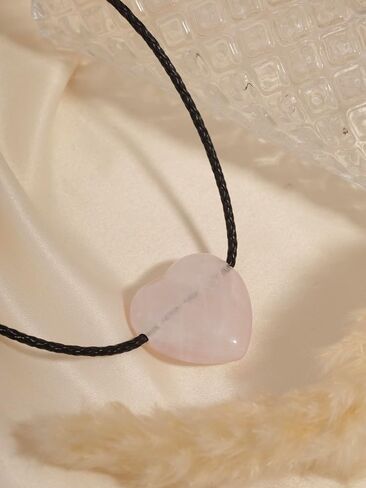 Sacina Heart Choker, Heart Necklace for Women, Black Choker, Brown Crystal Necklace, Vintage Necklace, Boho Necklace, Hippie Necklace, Valentine Gift, Christmas Jewelry Gift For Women in Saudi Arabia